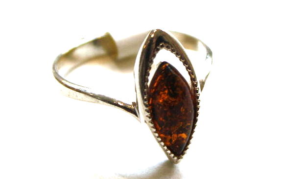 Baltic Amber Ring cognac