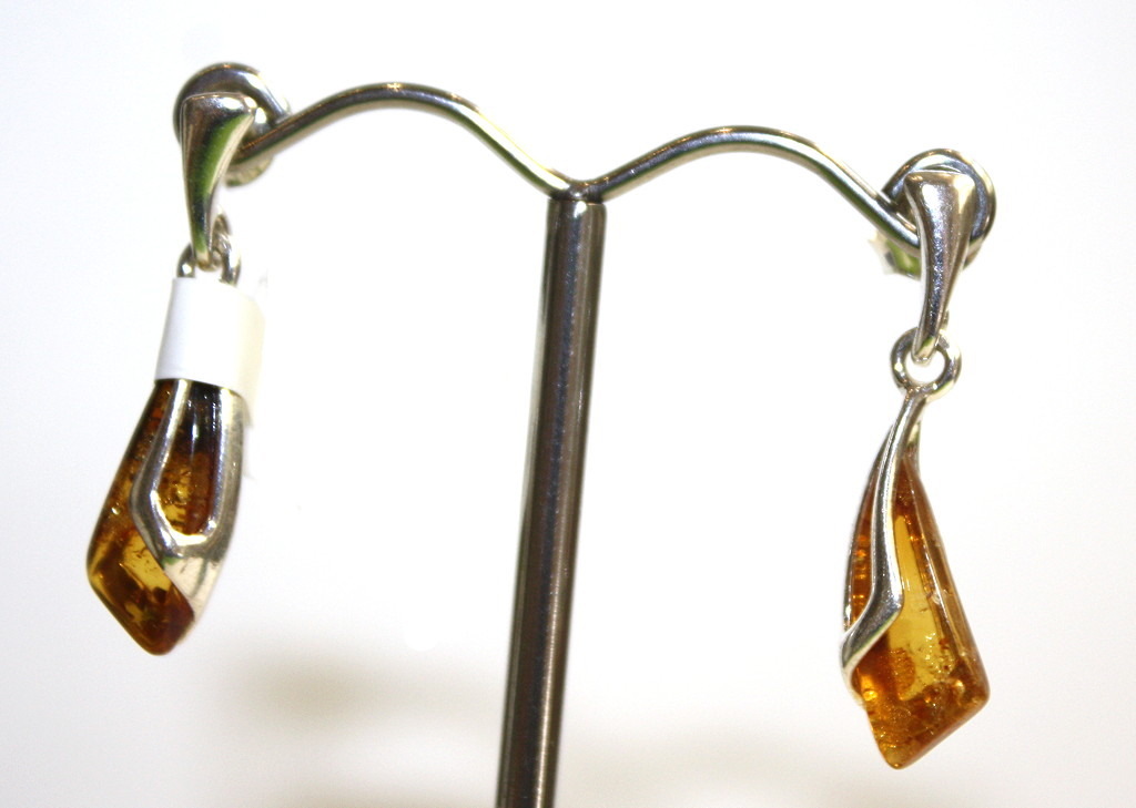 Baltic Amber Earrings cognac